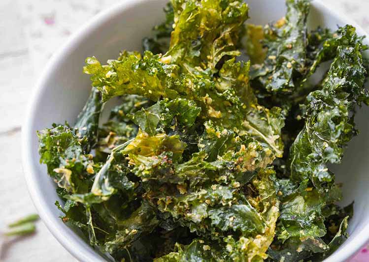 Kale con Karmesano rallado